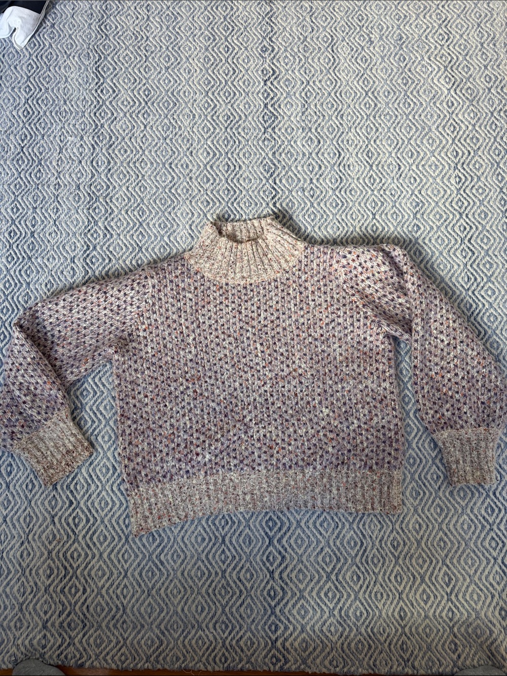SUNCOO Multicolor Speckled Turtleneck Sweater